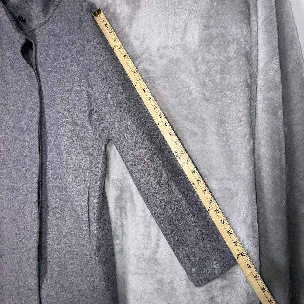 Old Navy Long‎ Peacoat Womens XL Tall Button Front Funnel Neck Light Gray